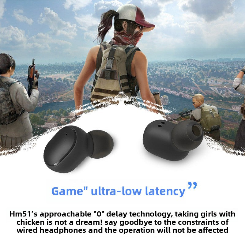 E6S Bluetooth V5.1 Hörlurar Trådlösa Bärbara Sporthörlurar för Smart Phone - Go Mobile